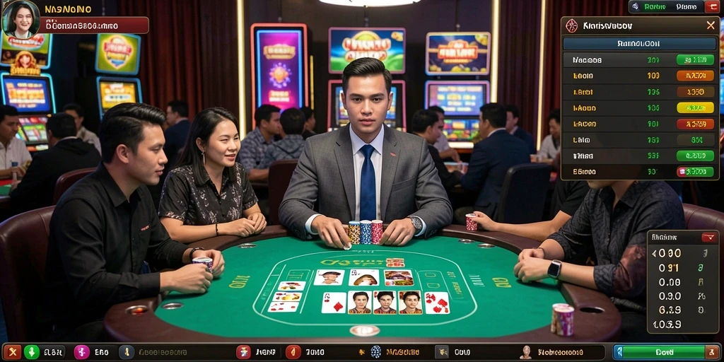 Tampilan berwarna-warni dari permainan slot yang menarik.