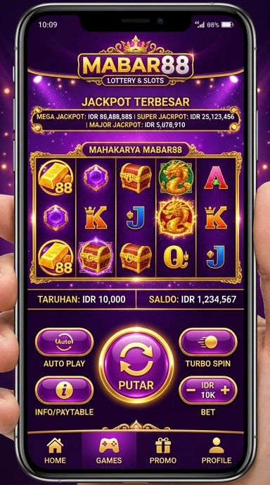 Pratinjau antarmuka mabar88 — aplikasi APK resmi Android v3.8.6